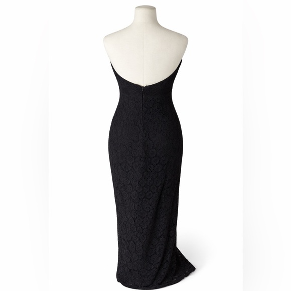 Theory Black Crochet Halter Gown | Open-Back Evening Dress | Size 6 - Picture 2 of 12